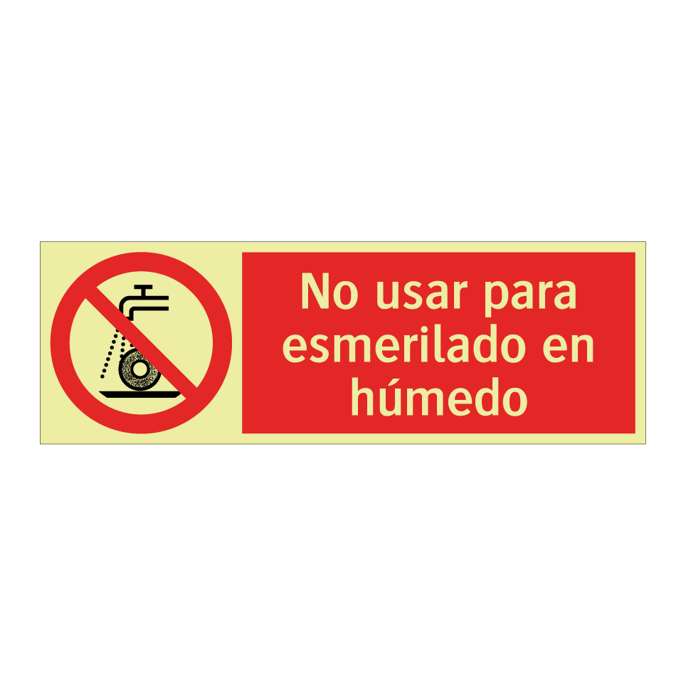 No usar para esmerilado en húmedo