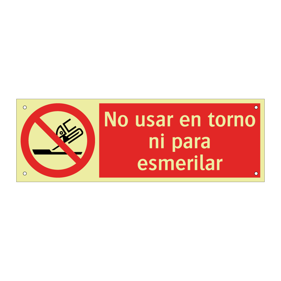 No usar en torno ni para esmerilar