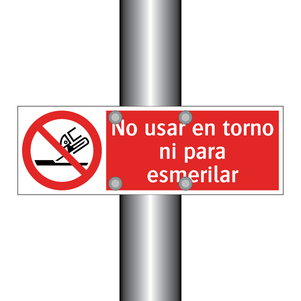 No usar en torno ni para esmerilar