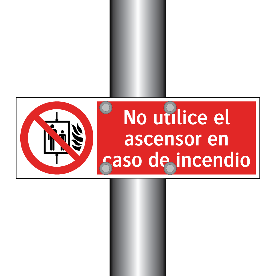 No utilice el ascensor en caso de incendio