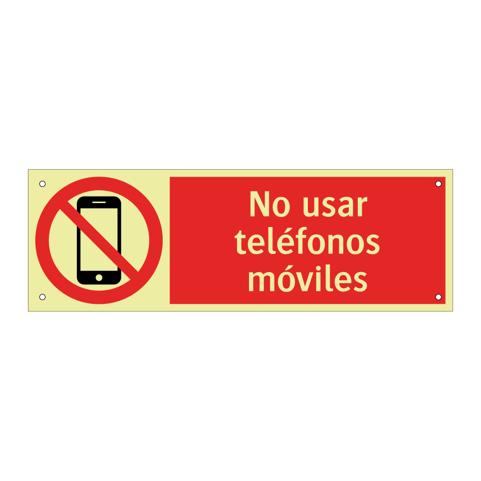 No usar teléfonos móviles