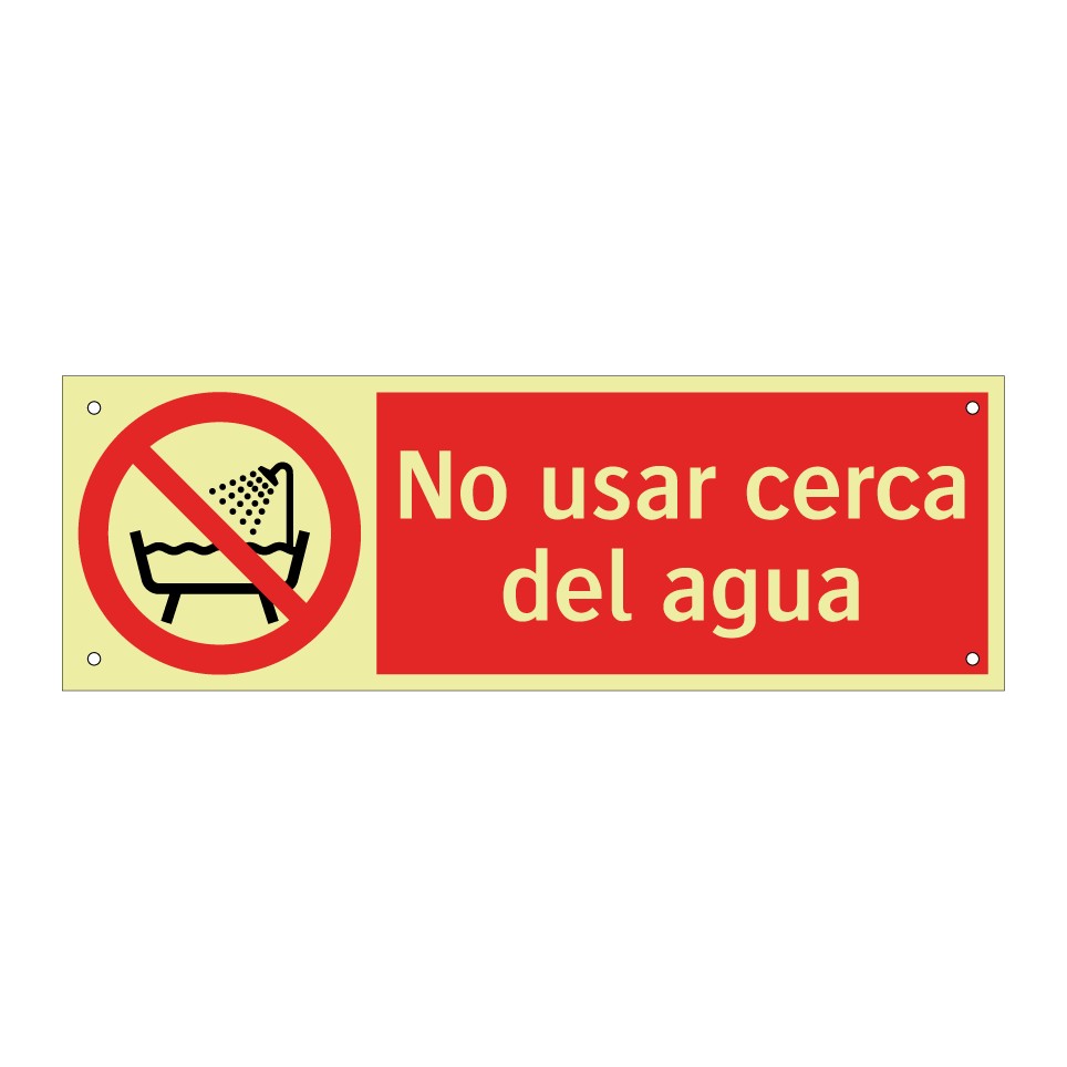 No usar cerca del agua