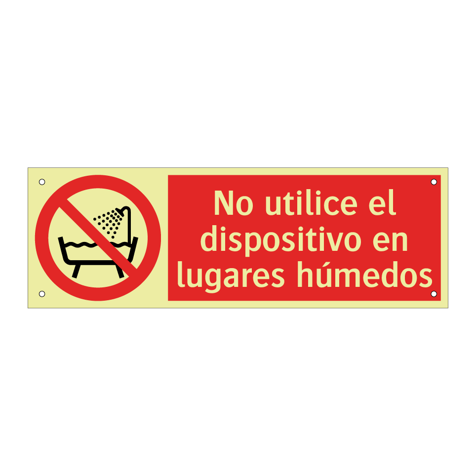 No utilice el dispositivo en lugares húmedos