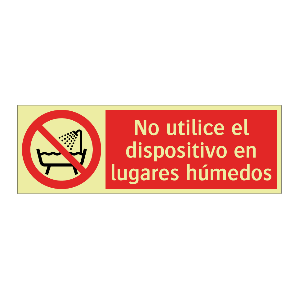No utilice el dispositivo en lugares húmedos