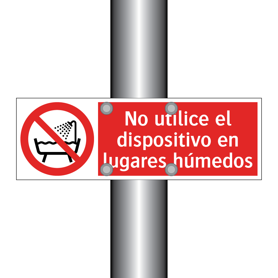 No utilice el dispositivo en lugares húmedos