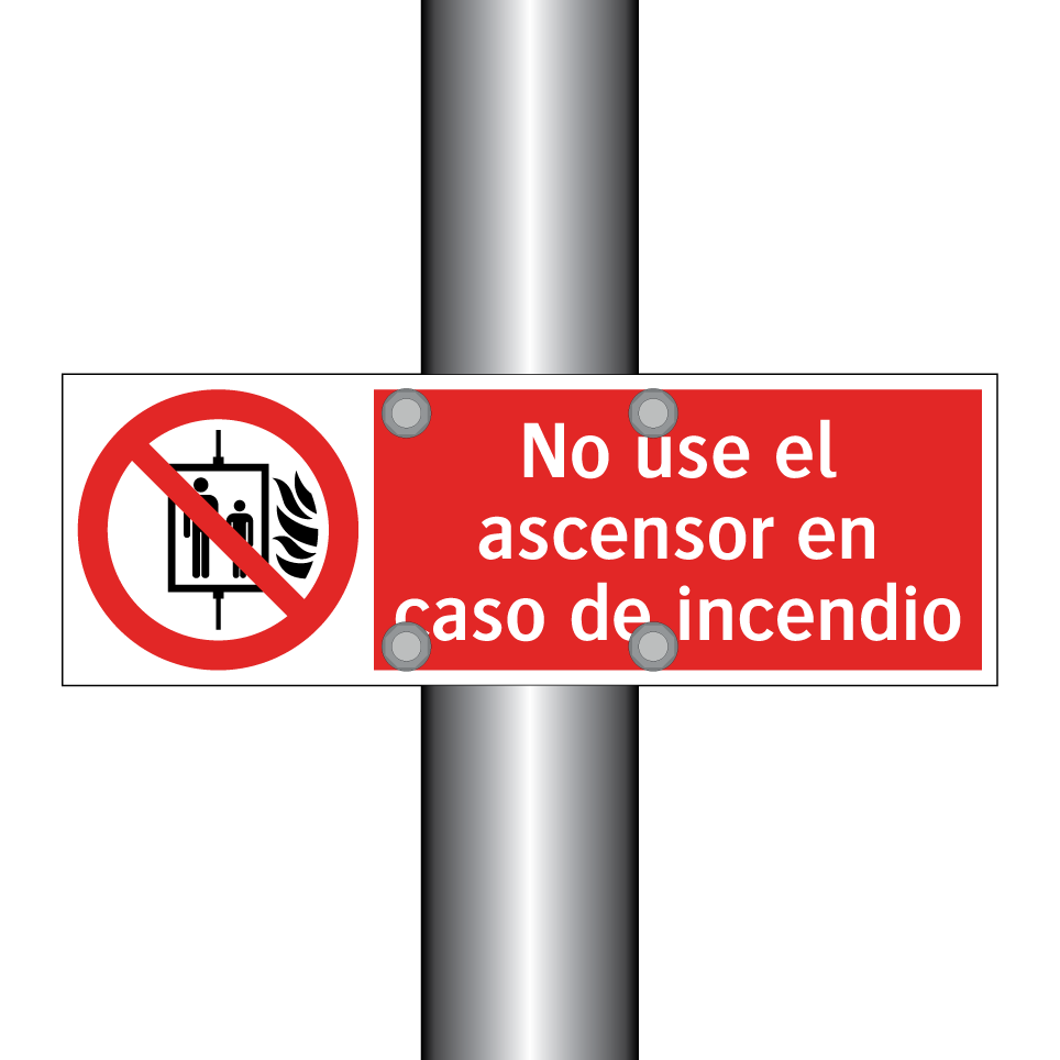 No use el ascensor en caso de incendio