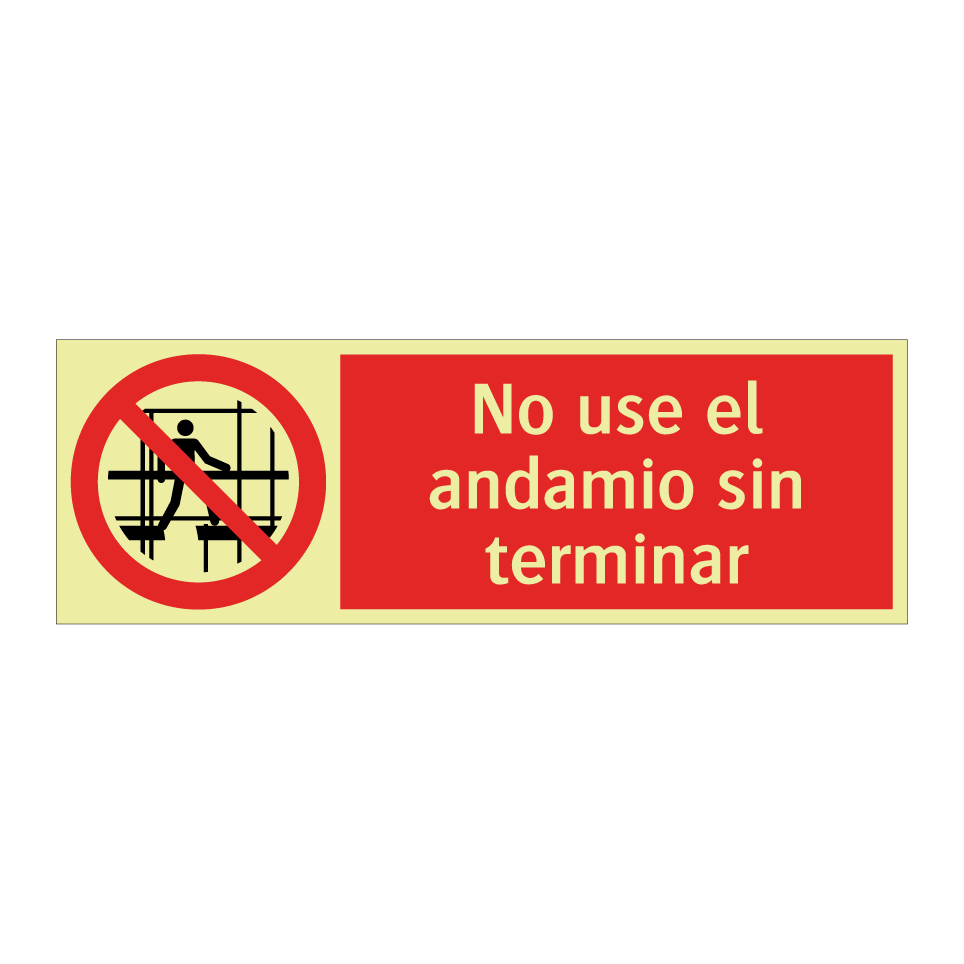 No use el andamio sin terminar