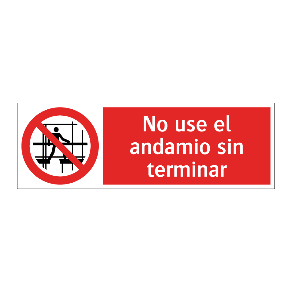 No use el andamio sin terminar
