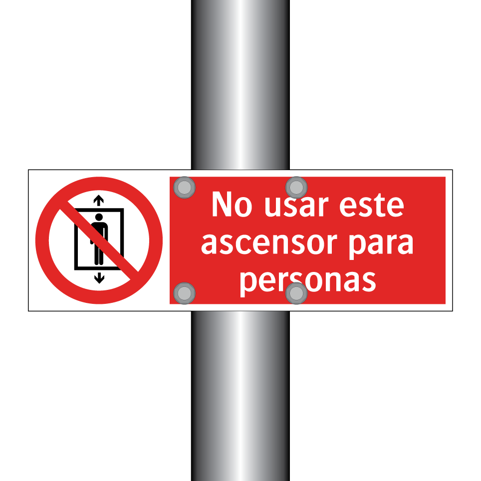 No usar este ascensor para personas