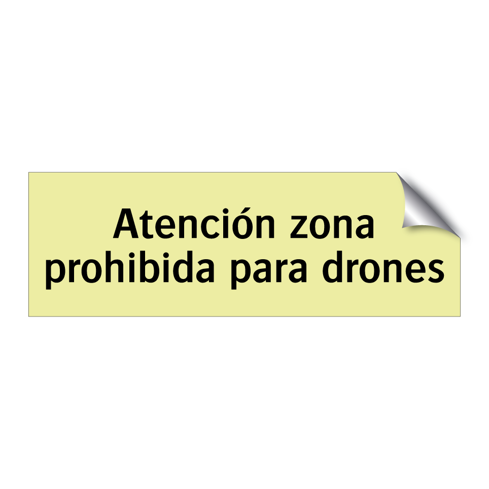Atención zona prohibida para drones