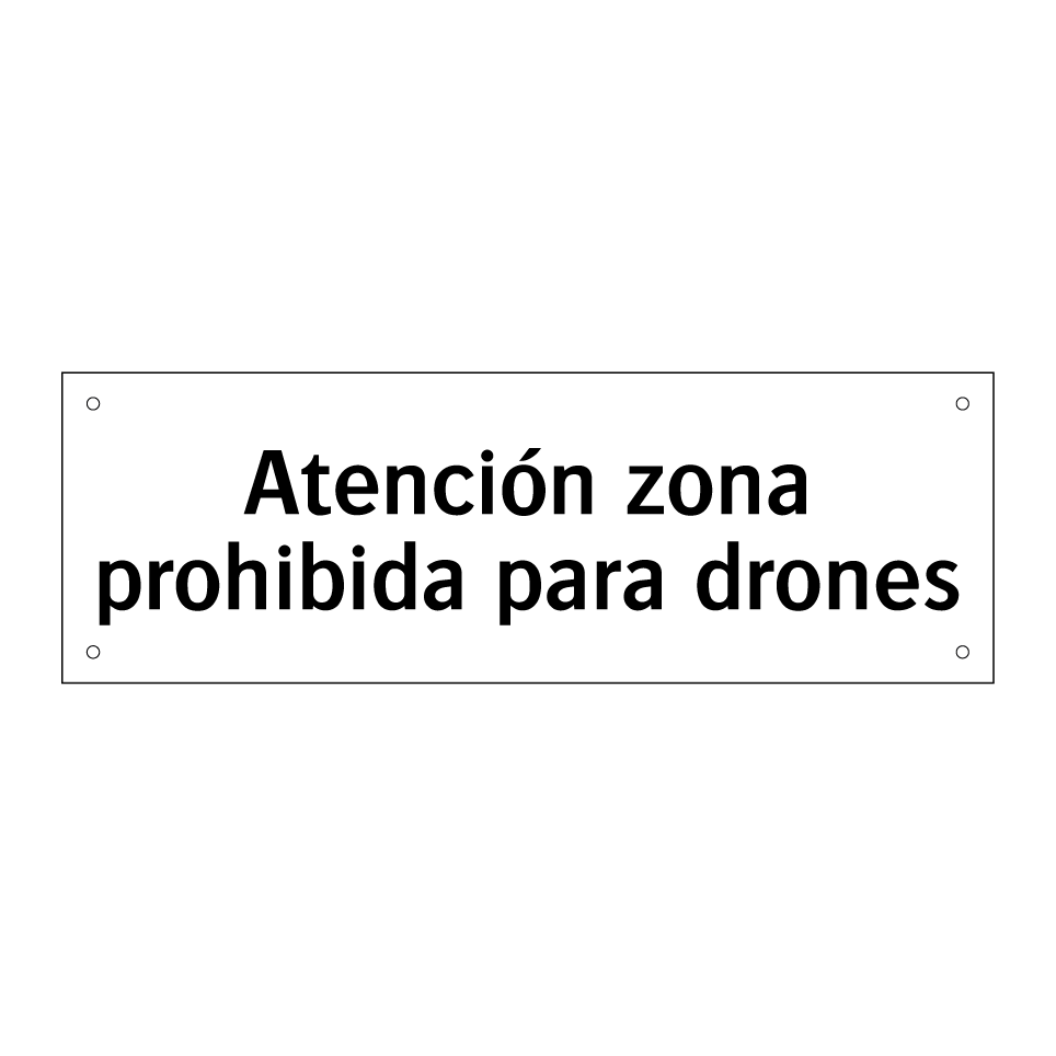 Atención zona prohibida para drones