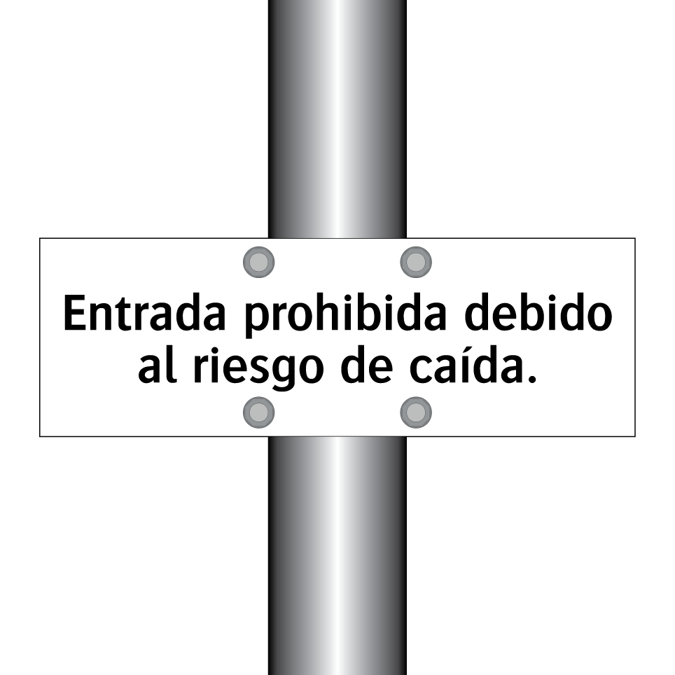Entrada prohibida debido al riesgo de caída.