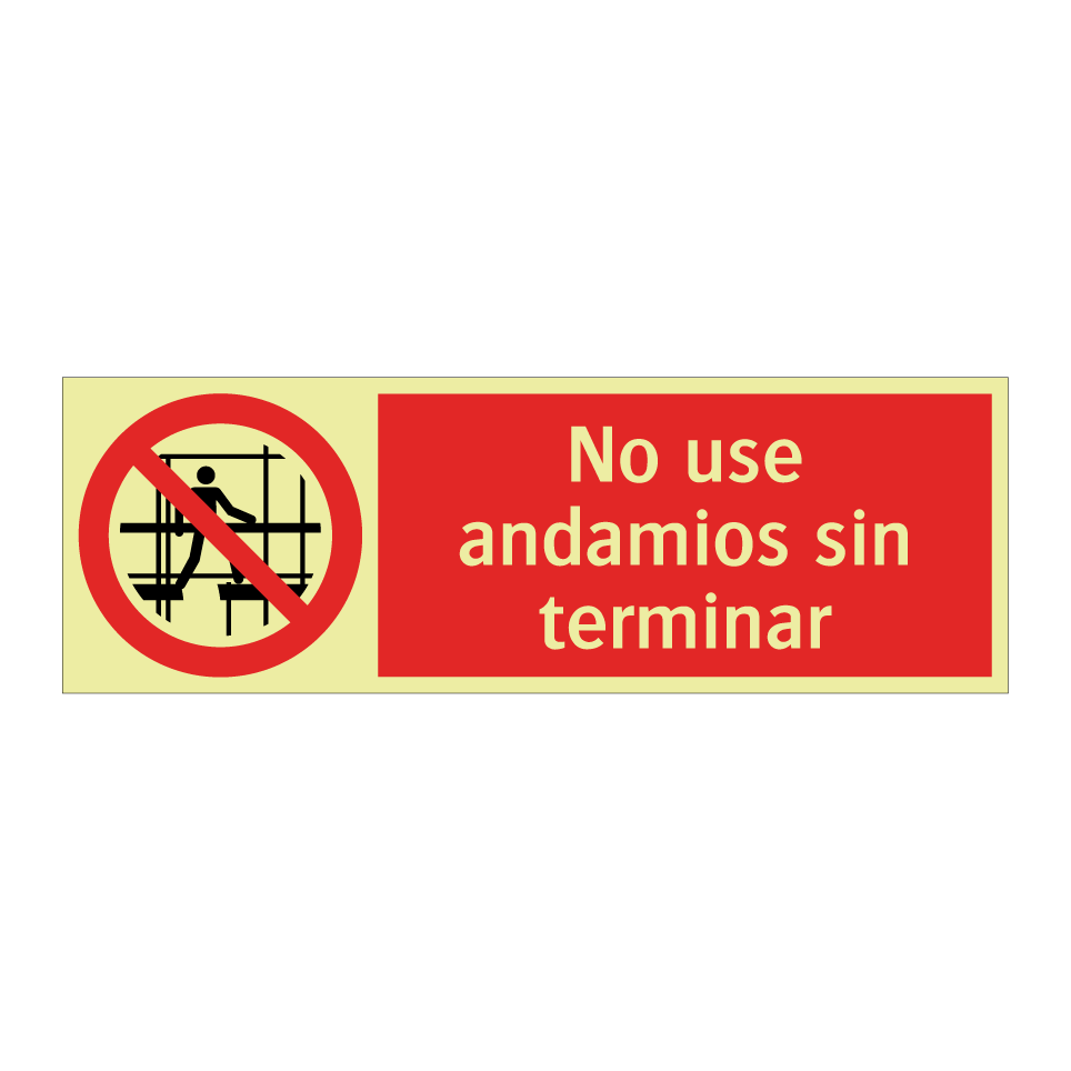No use andamios sin terminar