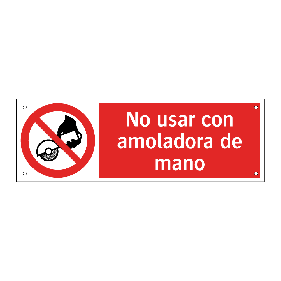 No usar con amoladora de mano