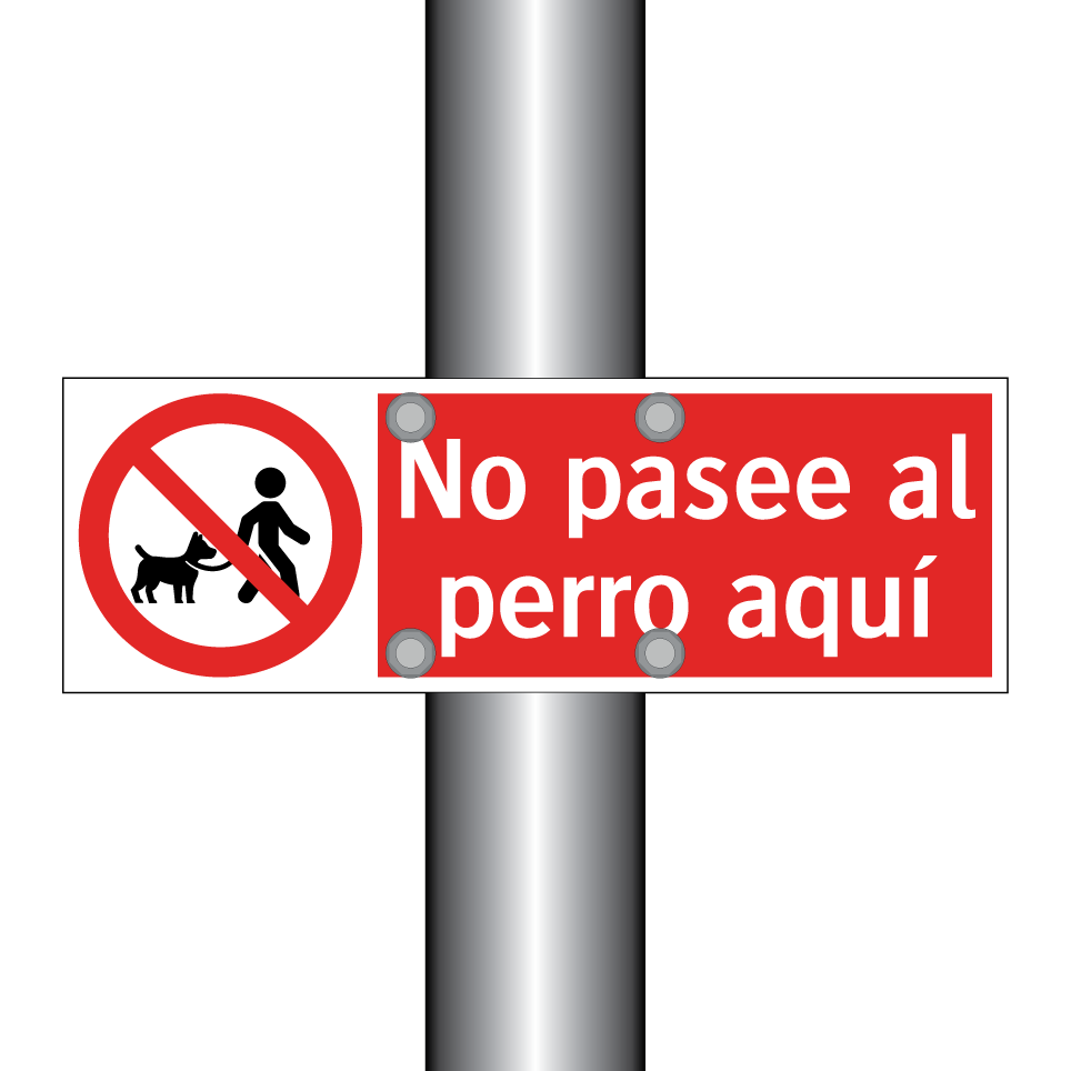 No pasee al perro aquí