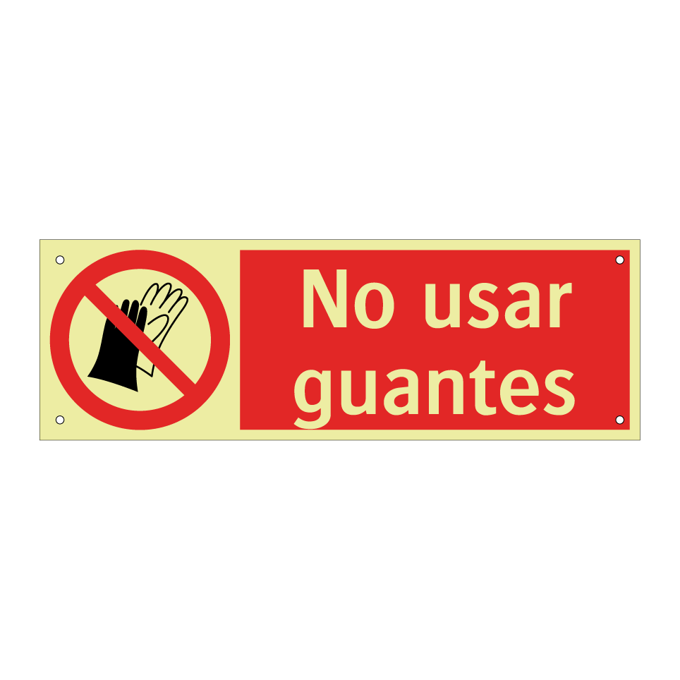 No usar guantes