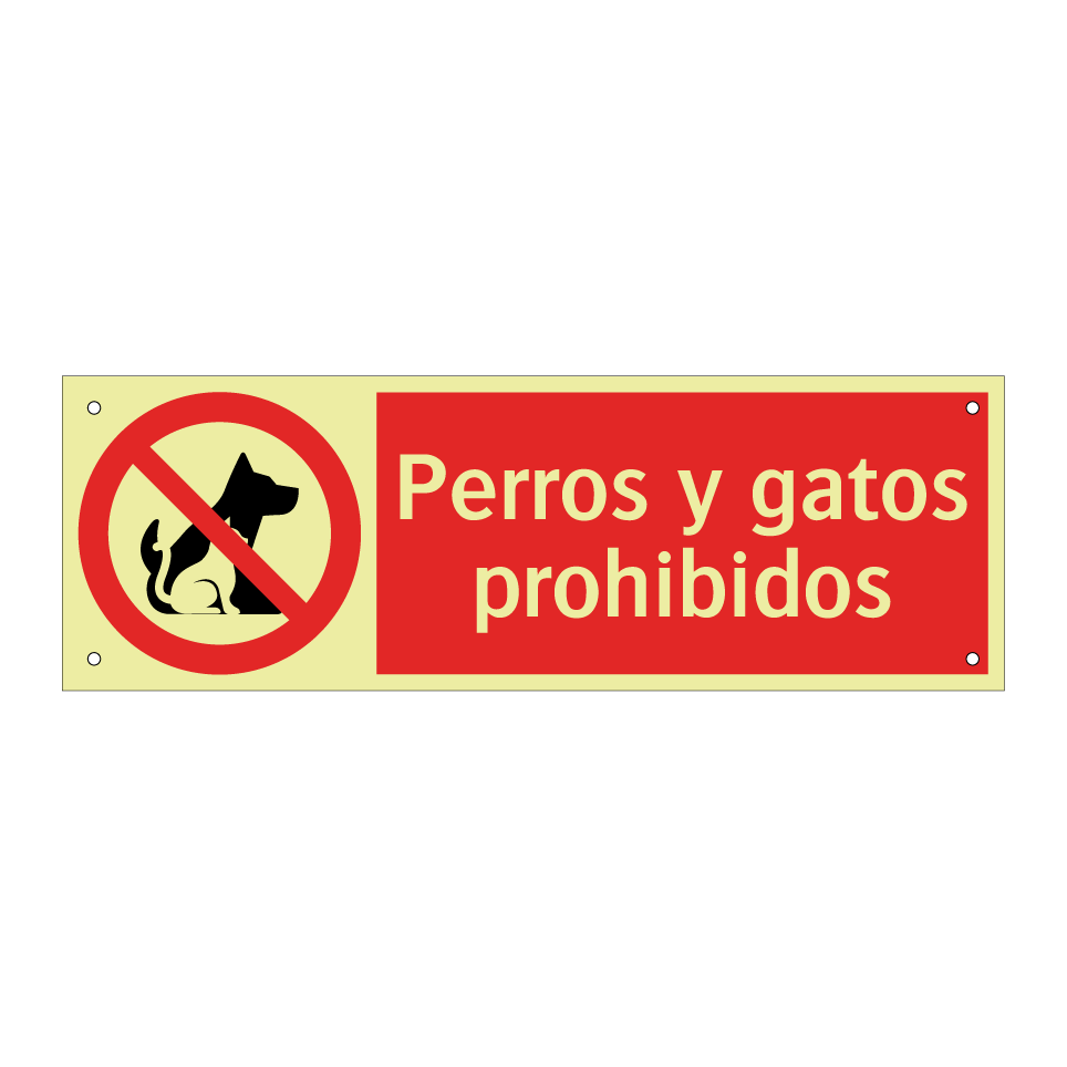 Perros y gatos prohibidos