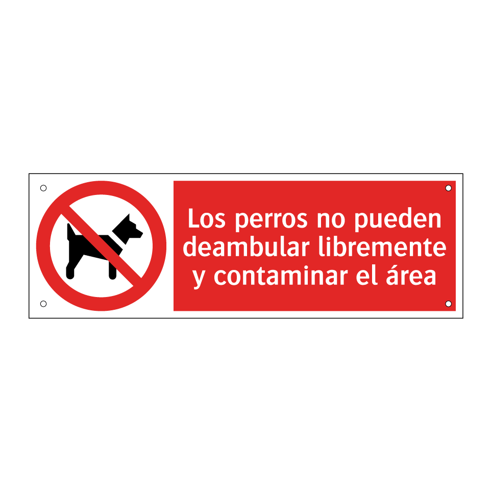 Los perros no pueden deambular libremente y contaminar el área