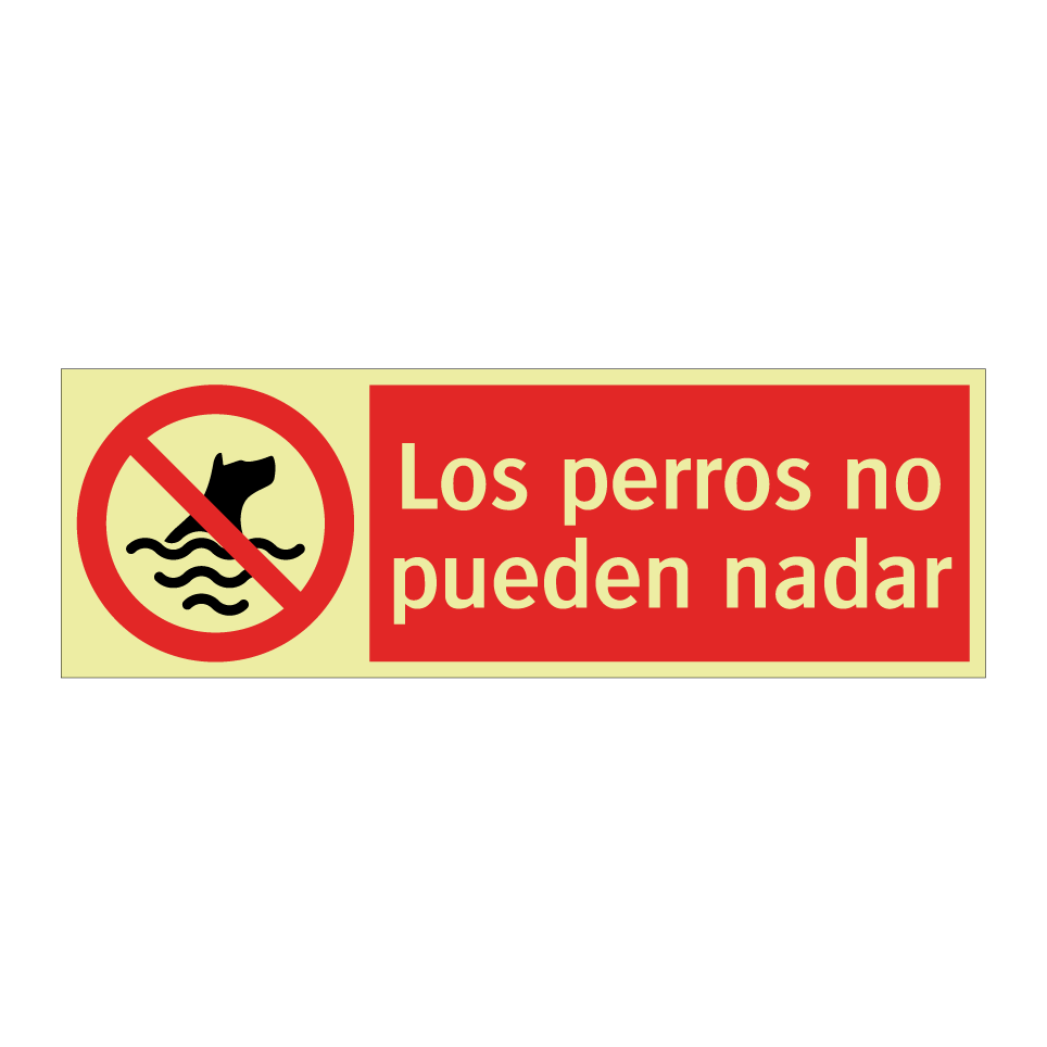 Los perros no pueden nadar