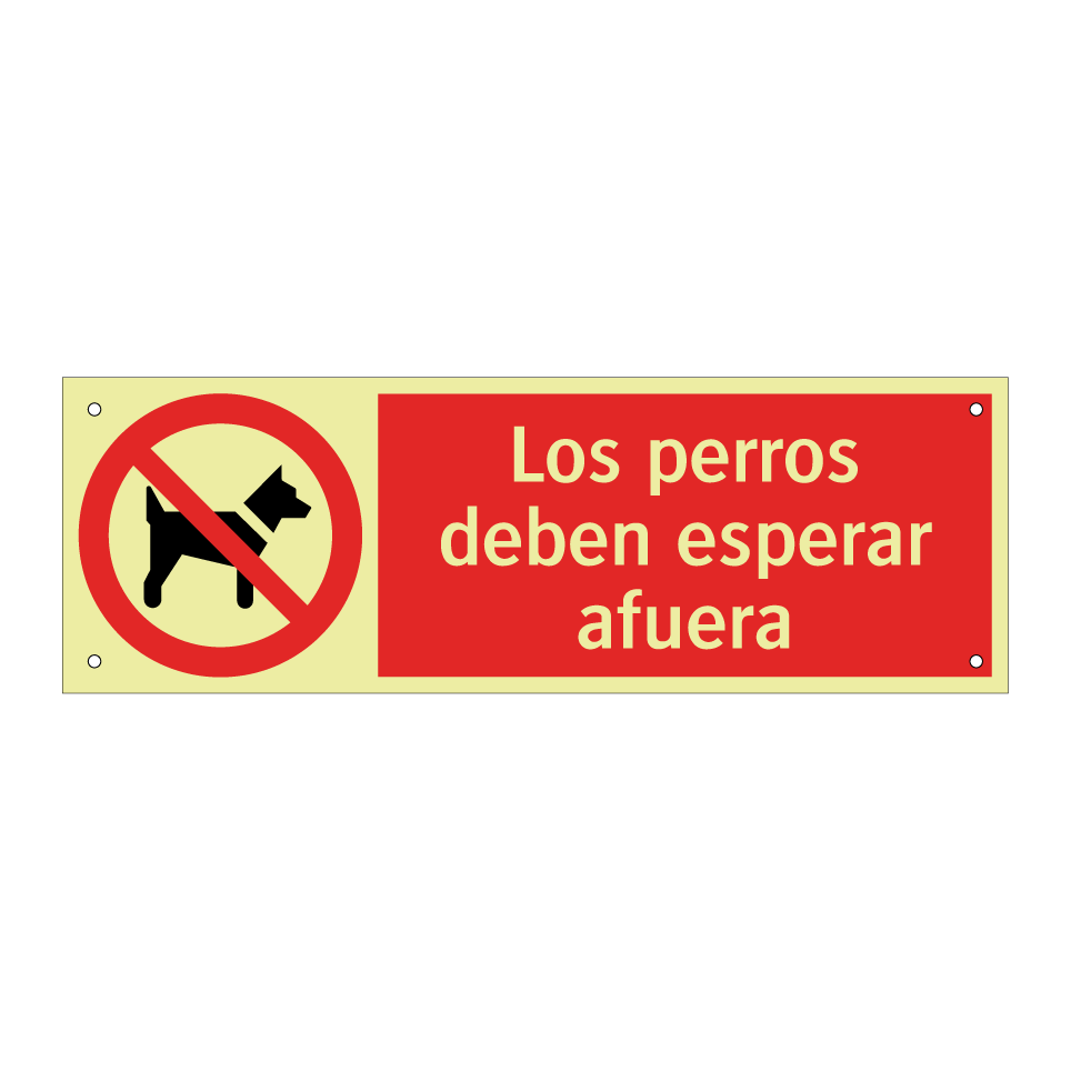 Los perros deben esperar afuera