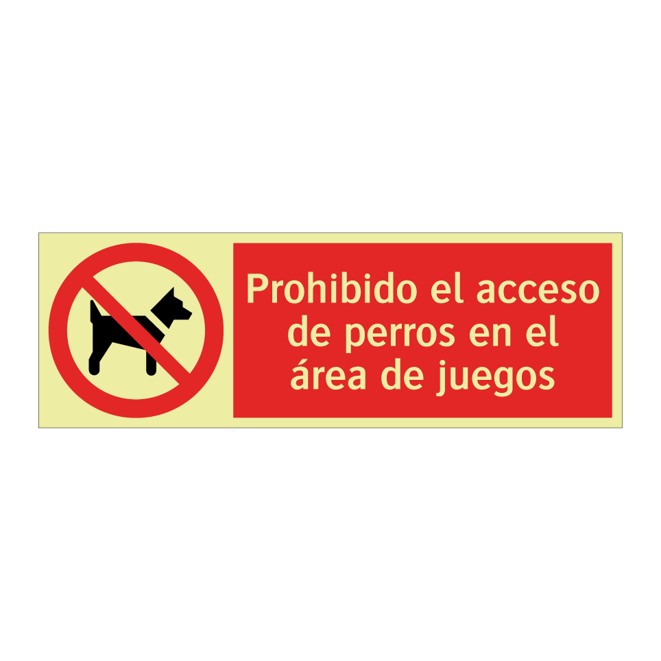 Prohibido el acceso de perros en el área de juegos