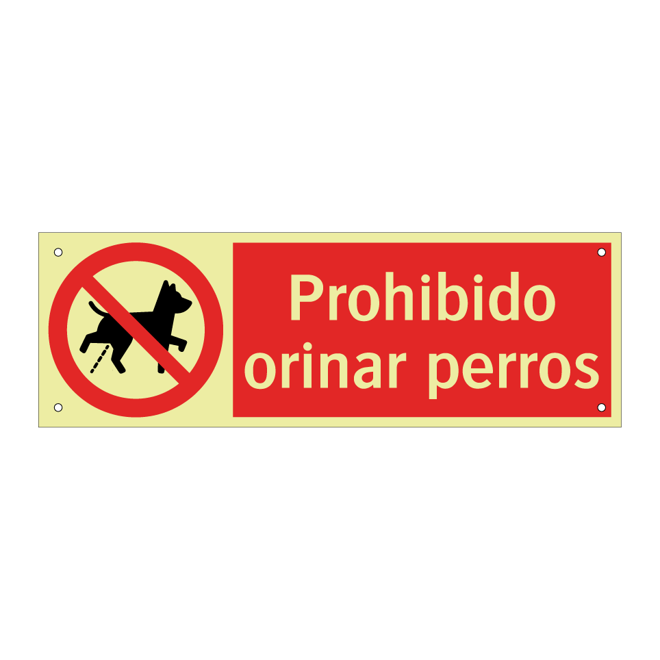 Prohibido orinar perros