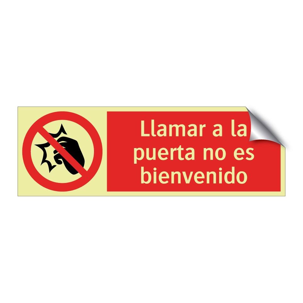 Llamar a la puerta no es bienvenido