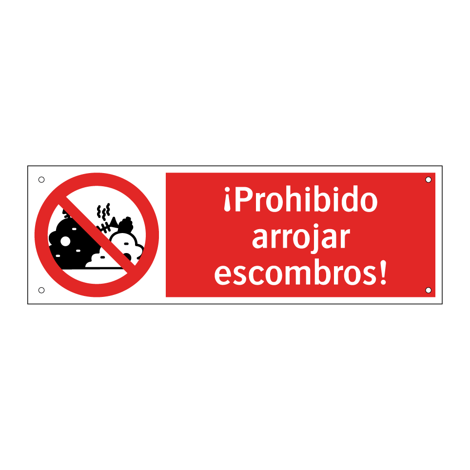 ¡Prohibido arrojar escombros!