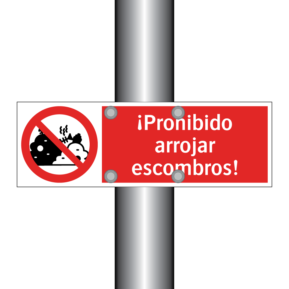 ¡Prohibido arrojar escombros!