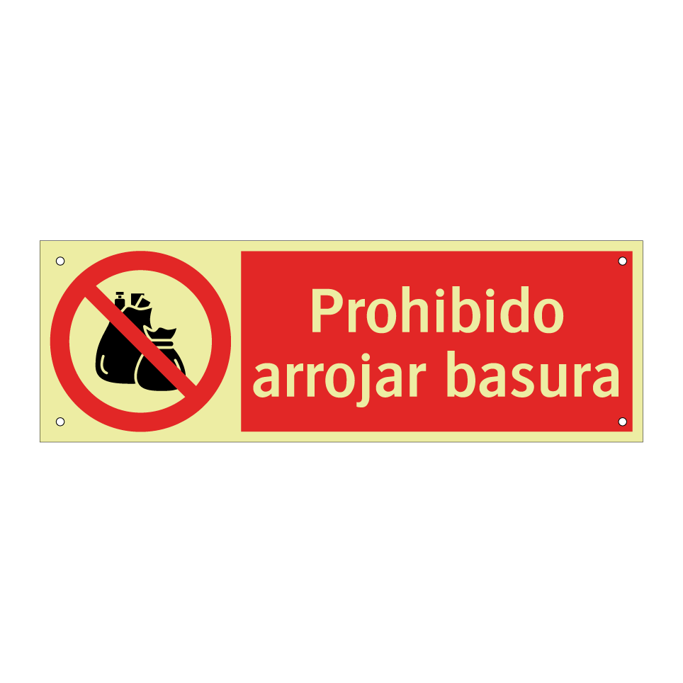 Prohibido arrojar basura