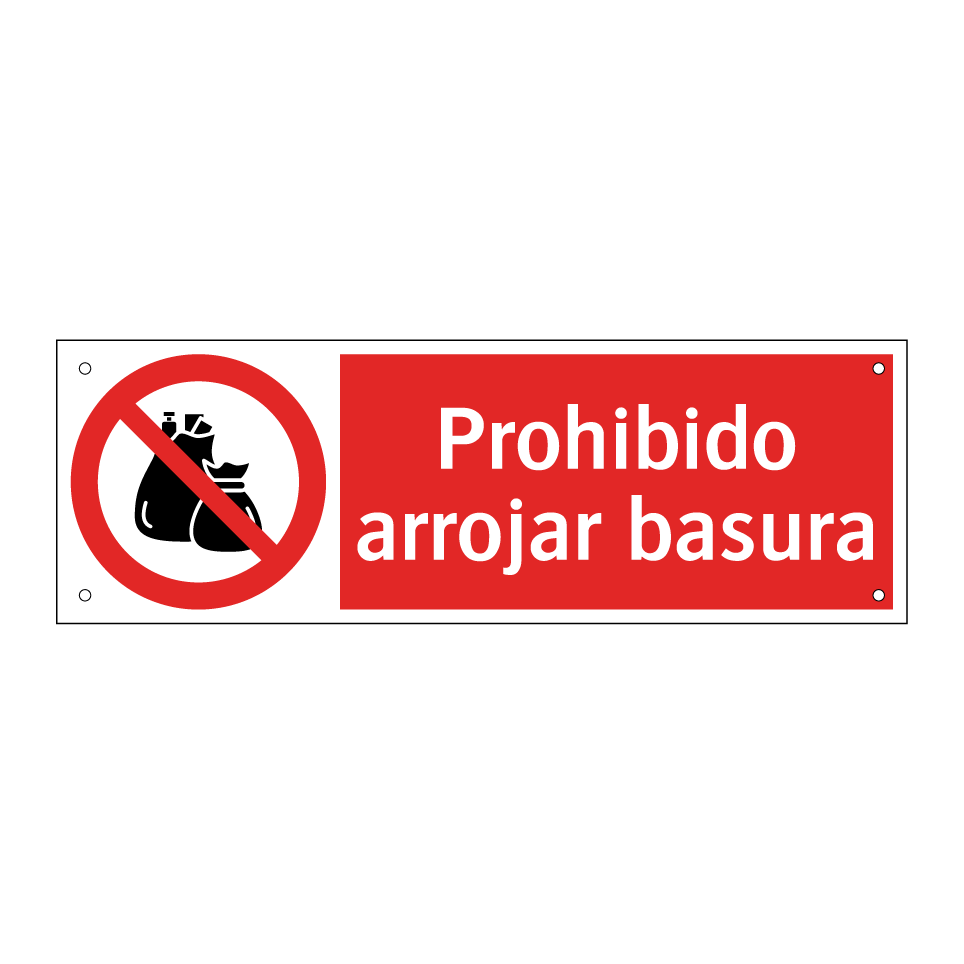 Prohibido arrojar basura