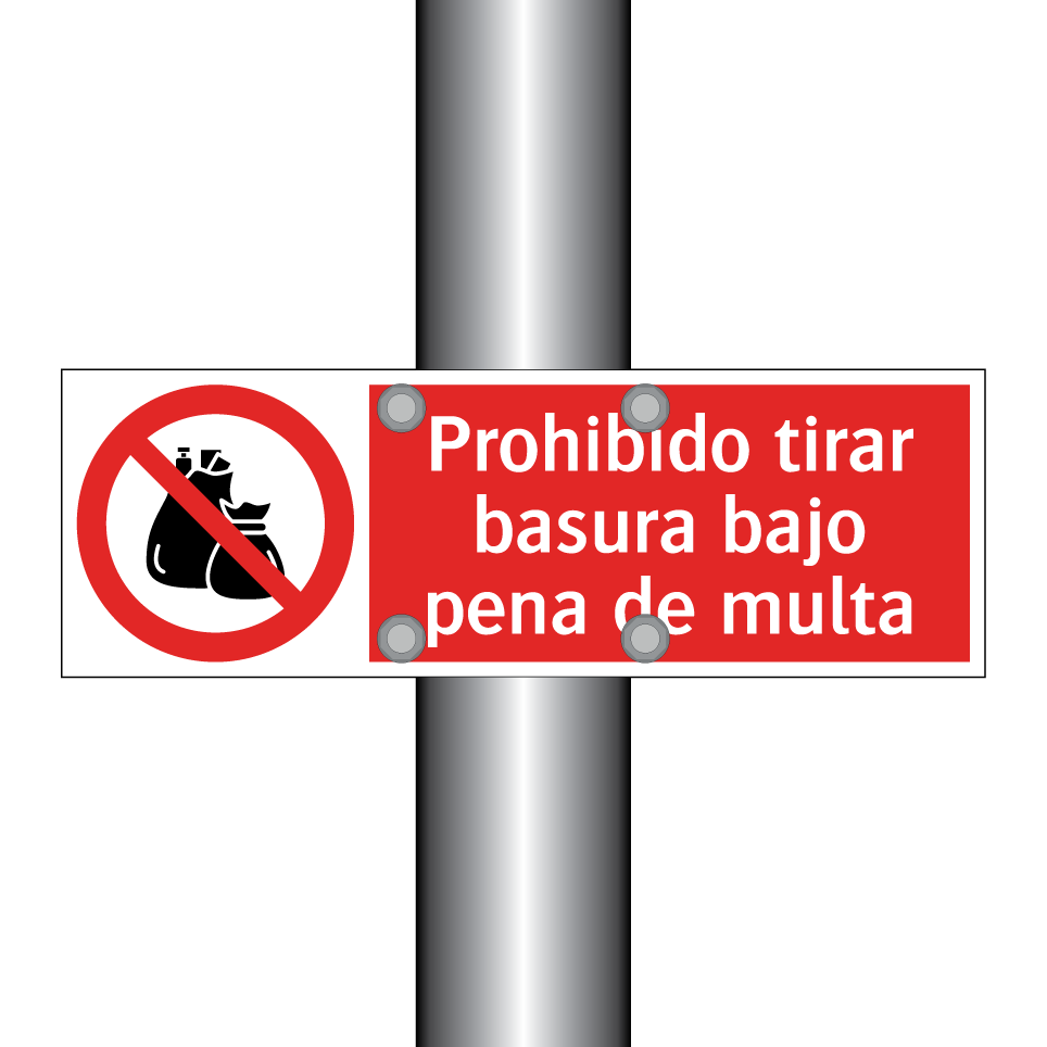 Prohibido tirar basura bajo pena de multa