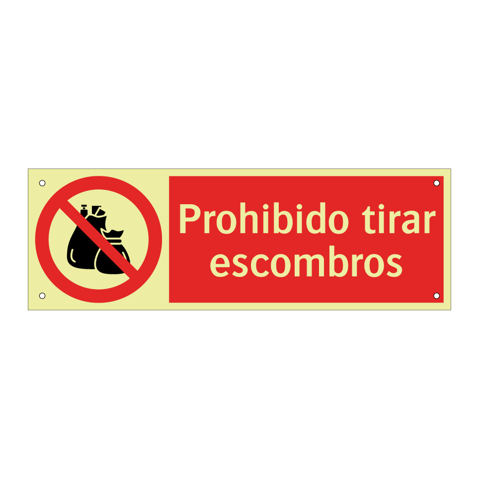 Prohibido tirar escombros