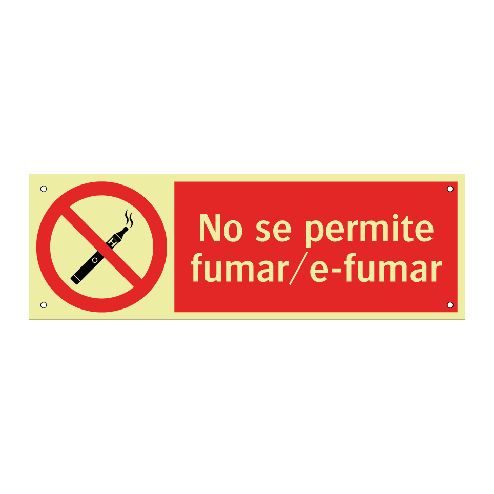 No se permite fumar/e-fumar