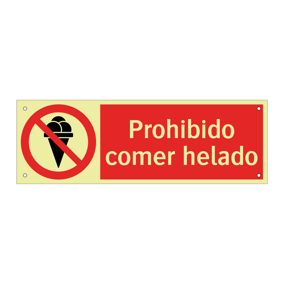 Prohibido comer helado