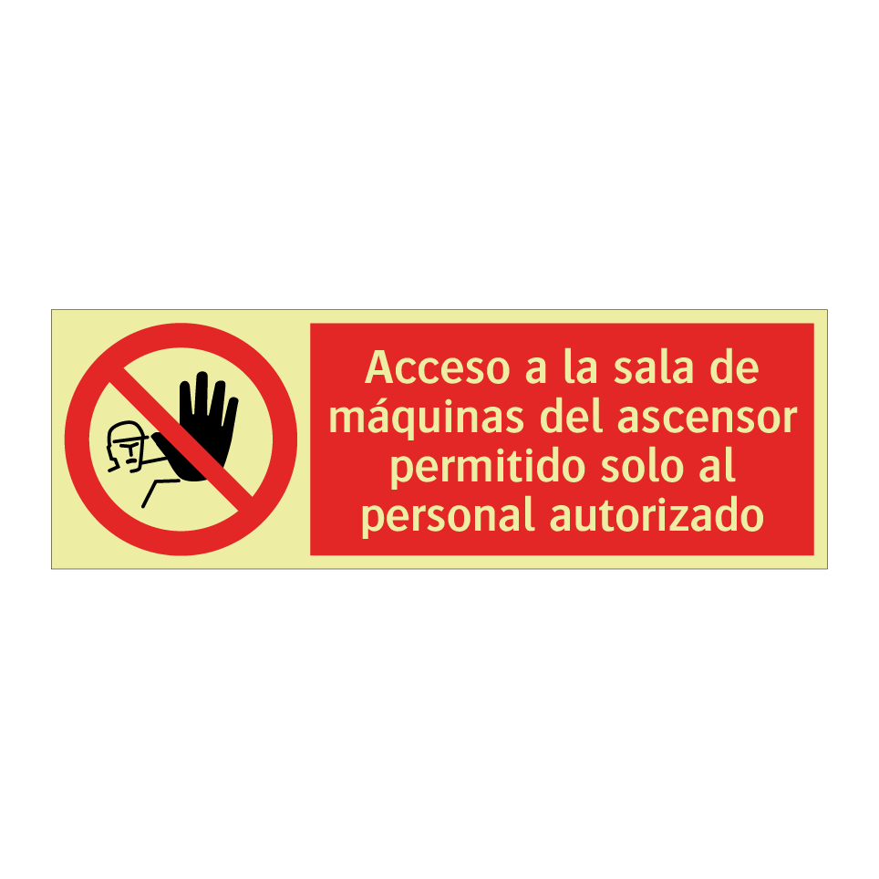 Acceso a la sala de máquinas del ascensor permitido solo al personal autorizado