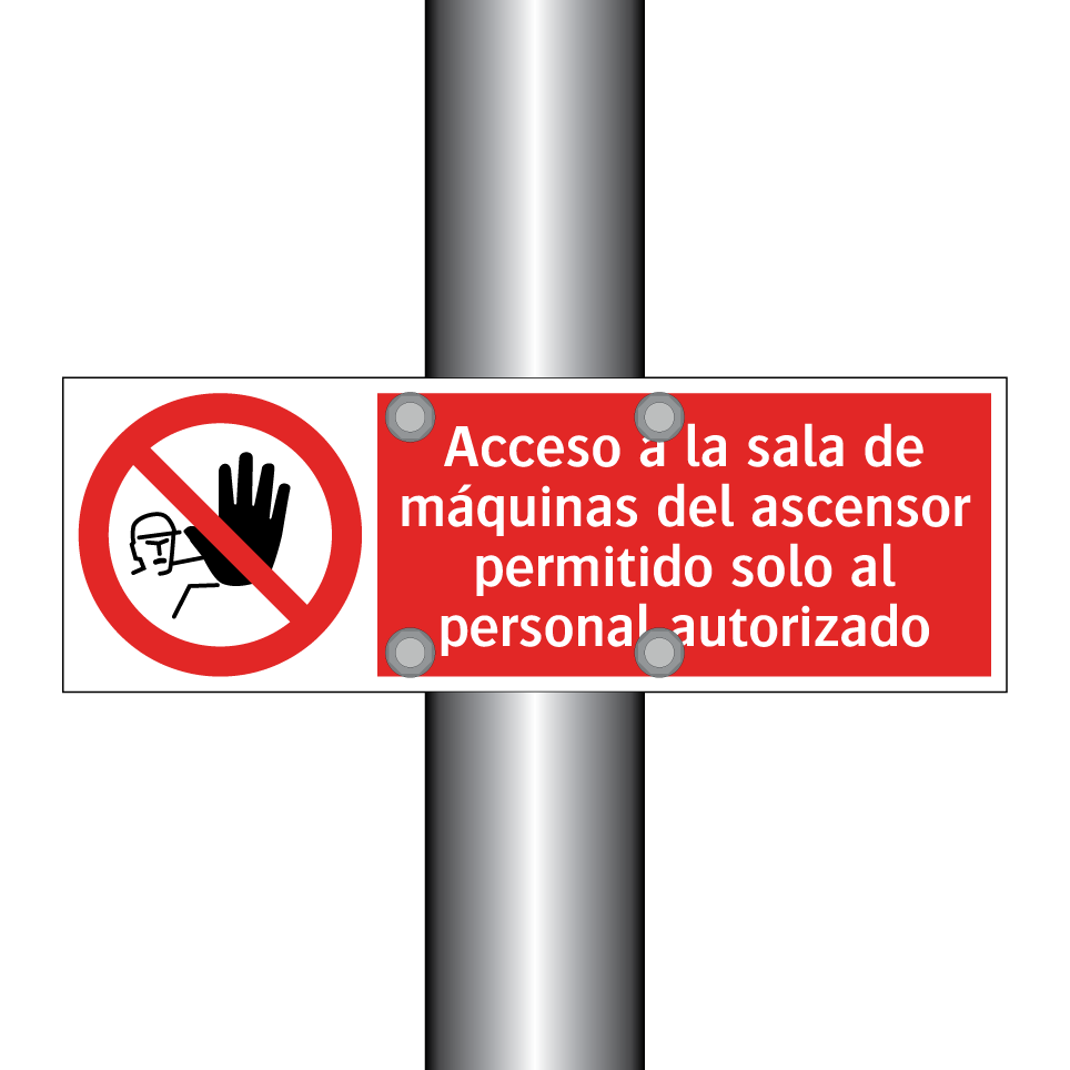 Acceso a la sala de máquinas del ascensor permitido solo al personal autorizado