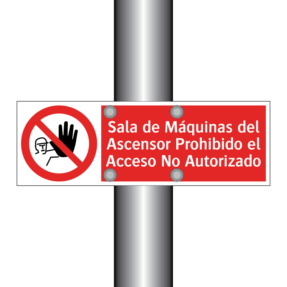 Sala de Máquinas del Ascensor Prohibido el Acceso No Autorizado