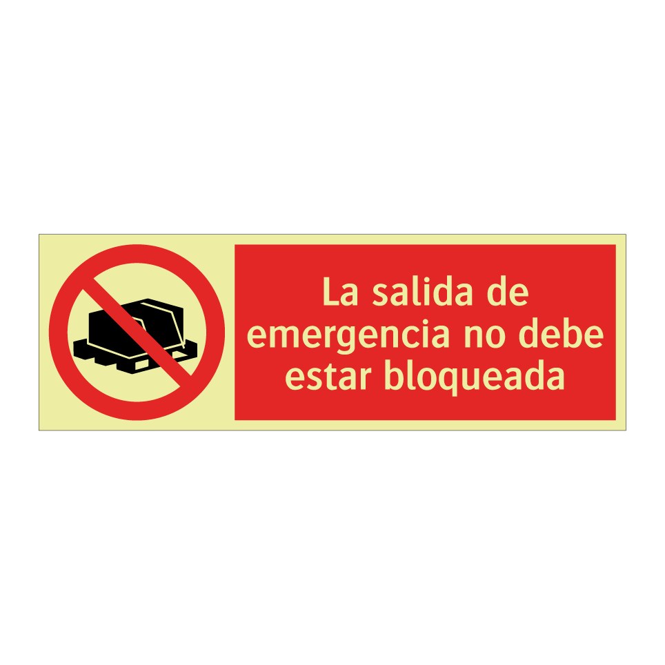 La salida de emergencia no debe estar bloqueada