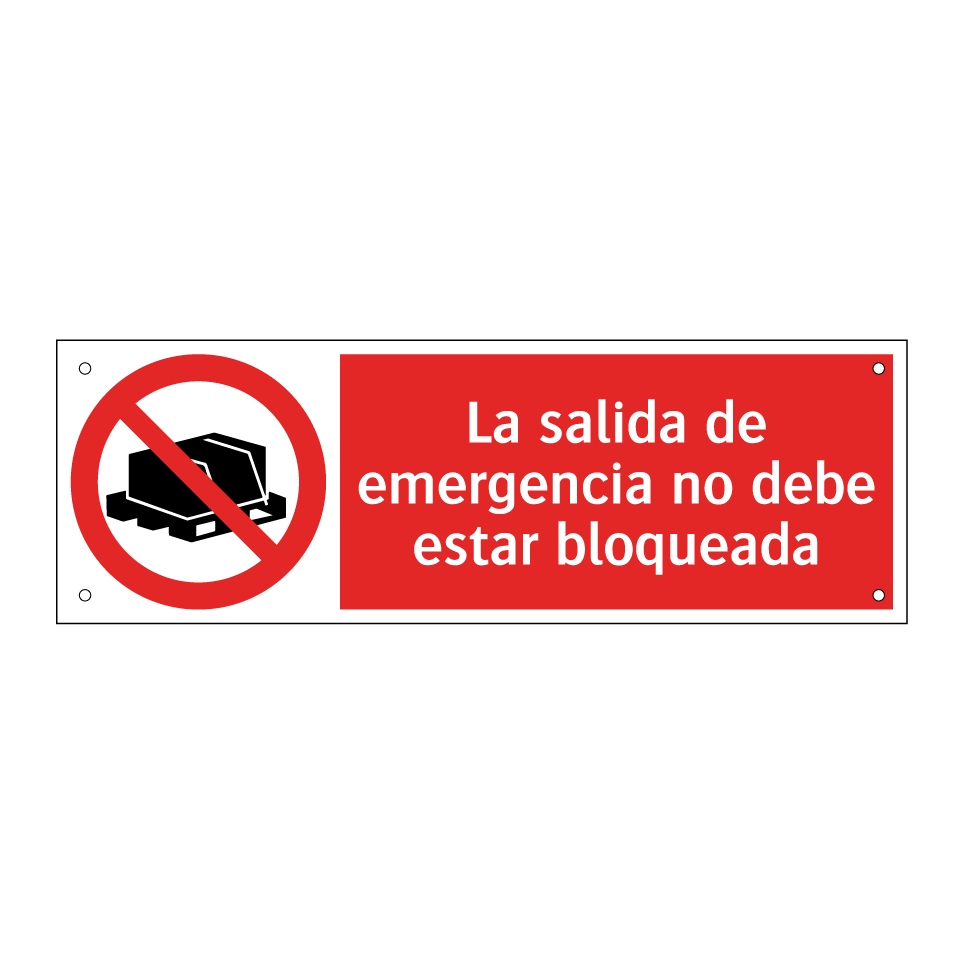 La salida de emergencia no debe estar bloqueada