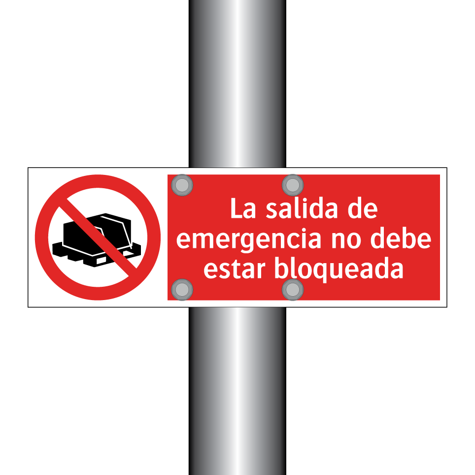 La salida de emergencia no debe estar bloqueada