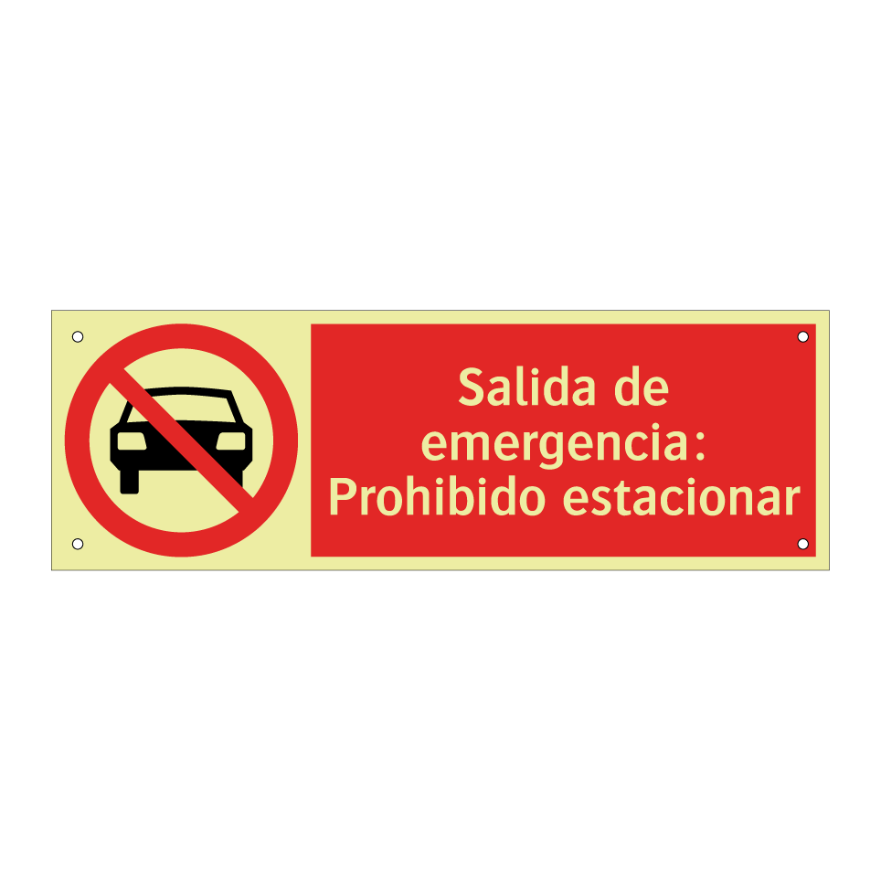 Salida de emergencia: Prohibido estacionar