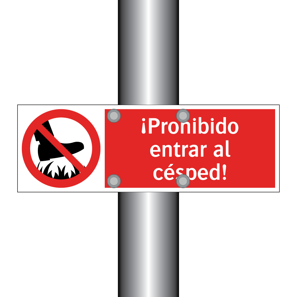 ¡Prohibido entrar al césped!