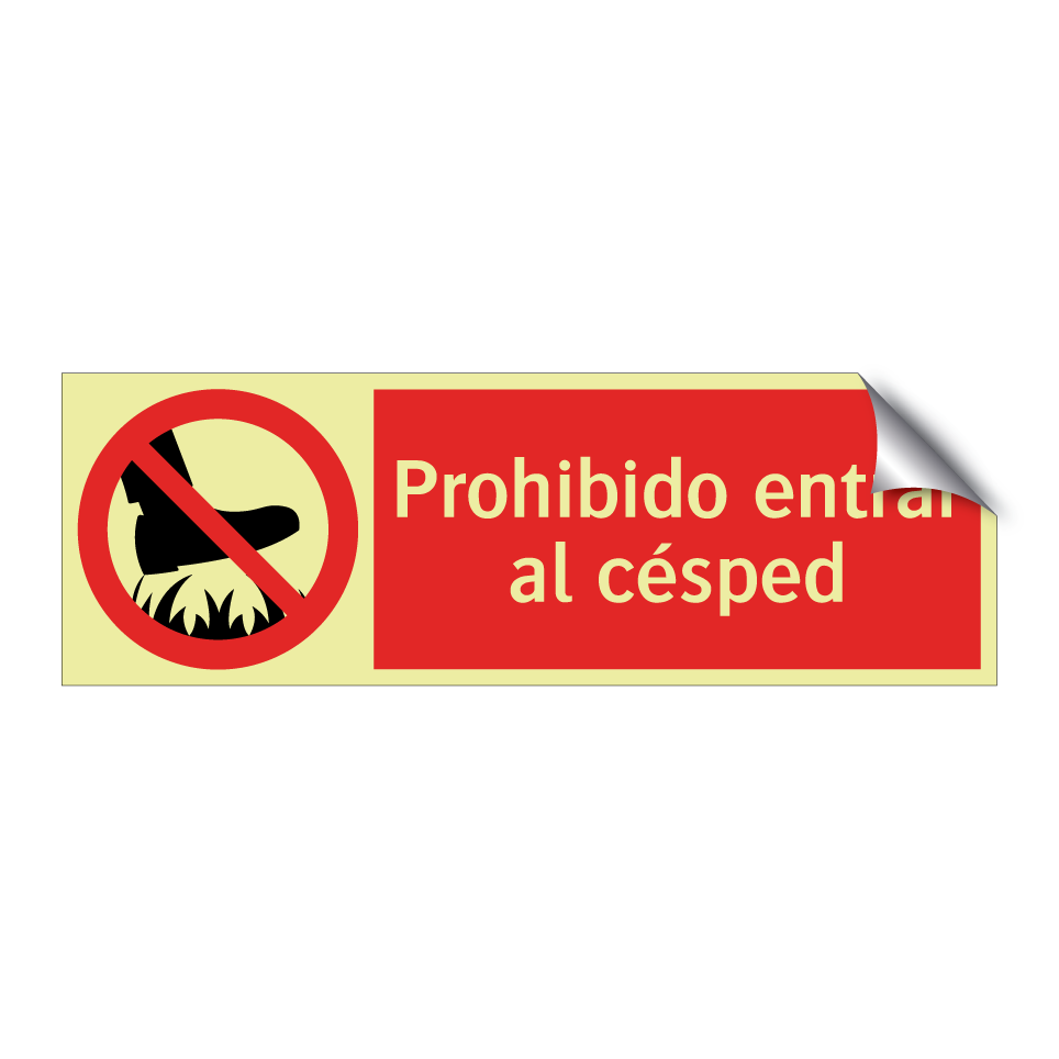 Prohibido entrar al césped