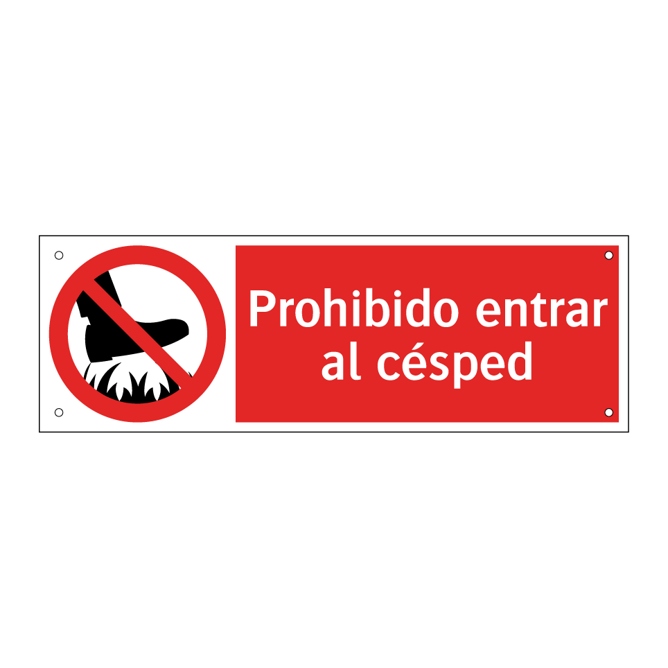 Prohibido entrar al césped