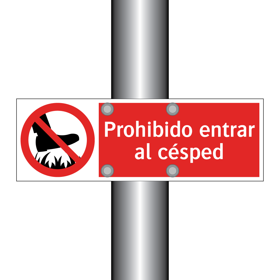 Prohibido entrar al césped