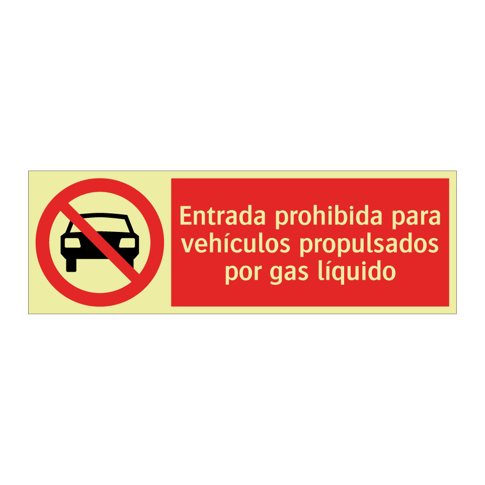 Entrada prohibida para vehículos propulsados por gas líquido