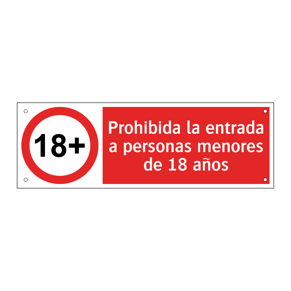 Prohibida la entrada a personas menores de 18 años