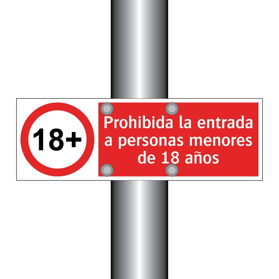 Prohibida la entrada a personas menores de 18 años