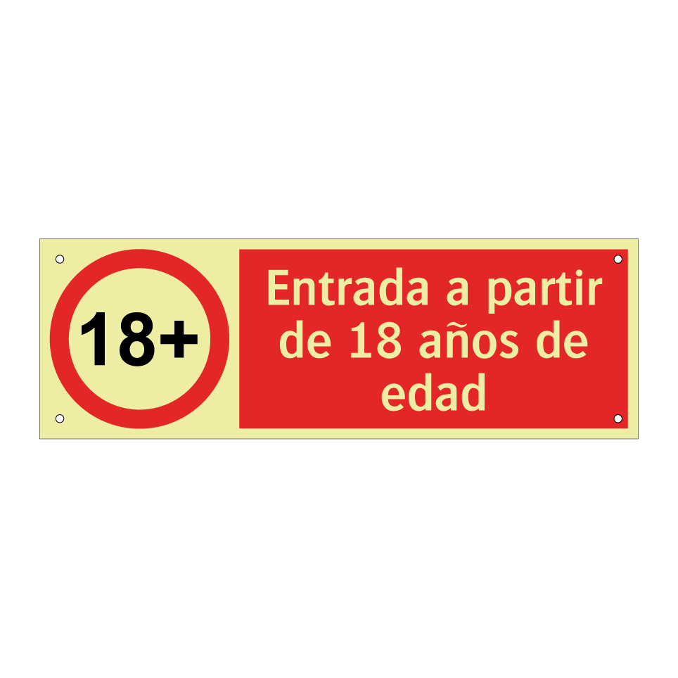 Entrada a partir de 18 años de edad